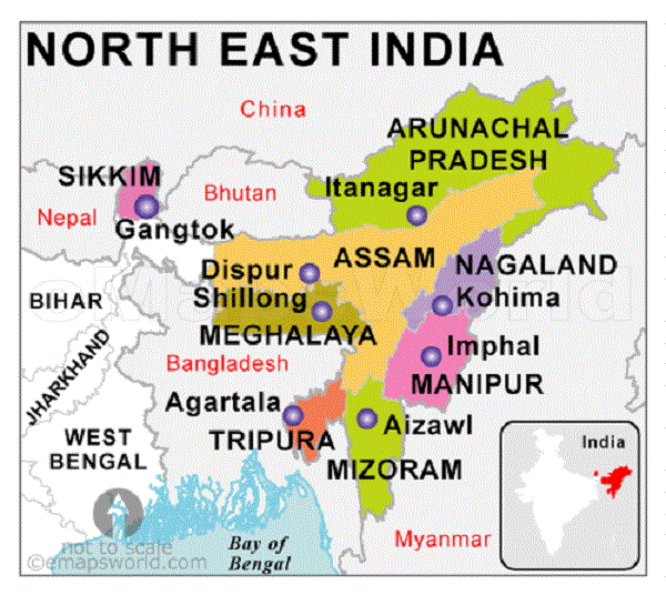north east map