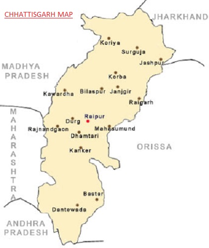 chhattisgarh map