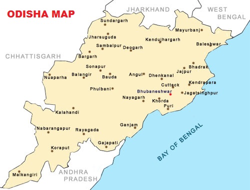 odisha map