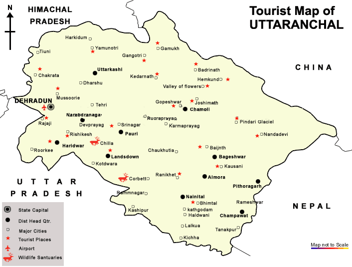 uttarachal map